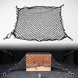 Car Universal Rear Trunk Network Cargo Storage Organizer with 4 Hook for Jeep SUV (32.2''x18.5'')