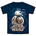 Star Wars BB-8 Droid Tee Boys Youth T Shirt Navy