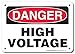 Danger High Voltage Sign, 7