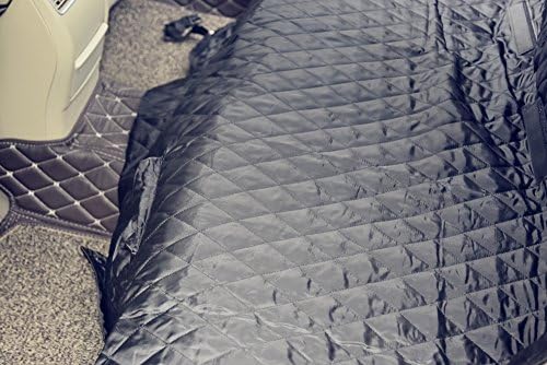 Luxury Pet Dog Car Seat Covers- Black/Blue/Pink for Cars Trucks and SUVs - Non-Slip, Side Protection，Durable WaterProof &amp; Hammock Convertible (Black)