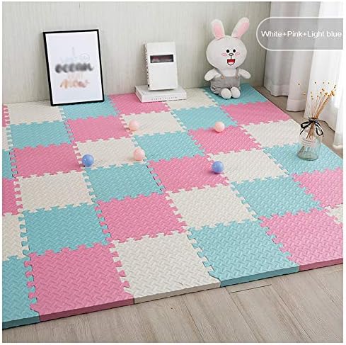 Wtto ジョイントカラーマット 畳パズルマット 激安卸販売新品 フチ付 床暖房対応 ジョイントマット 赤ちゃん プレイマット 60x60x2 5cm ダイニング 16pcs