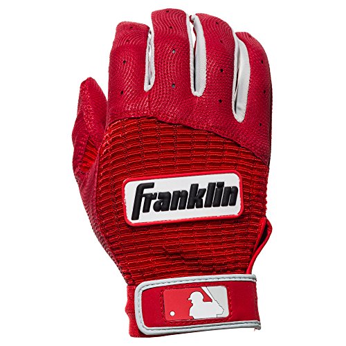 Franklin sports pro classic batting gloves red/red adul…