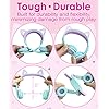 FosPower-Kids-Headphones-with-LED-Light-Up-Cat-Ears-35mm-On-Ear-Audio-Headphones-for-Kids-with-Laced-Tangle-Free-Cable-Max-85dB-TealLight-Purple FosPower Kids Headphones with LED Cat Ears, 3.5mm On-Ear Wired Headset with Laced Cables for iPad/Smartphones/PC/Kindle…