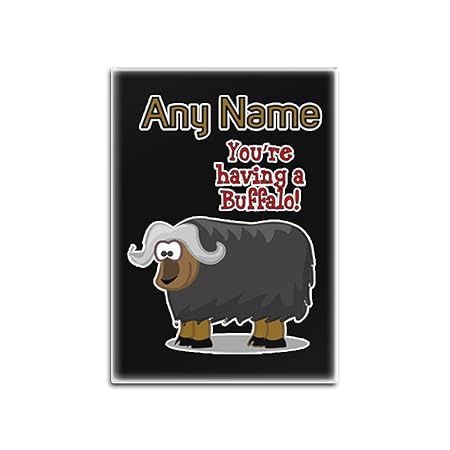 UNIGIFT Imán para Nevera de Cristal de búfalo con Texto en inglés ...