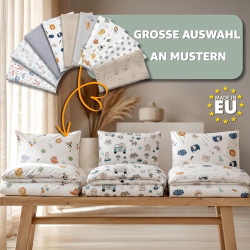 Totsy Baby Duvet Cover 90 x 120 cm Cotton – Reversible Duvet Cover Set 90 x 120 cm & Pillowcase 40 x 60 cm with Zip – Baby Boys' Baby Bedding Oeko-Tex Africa