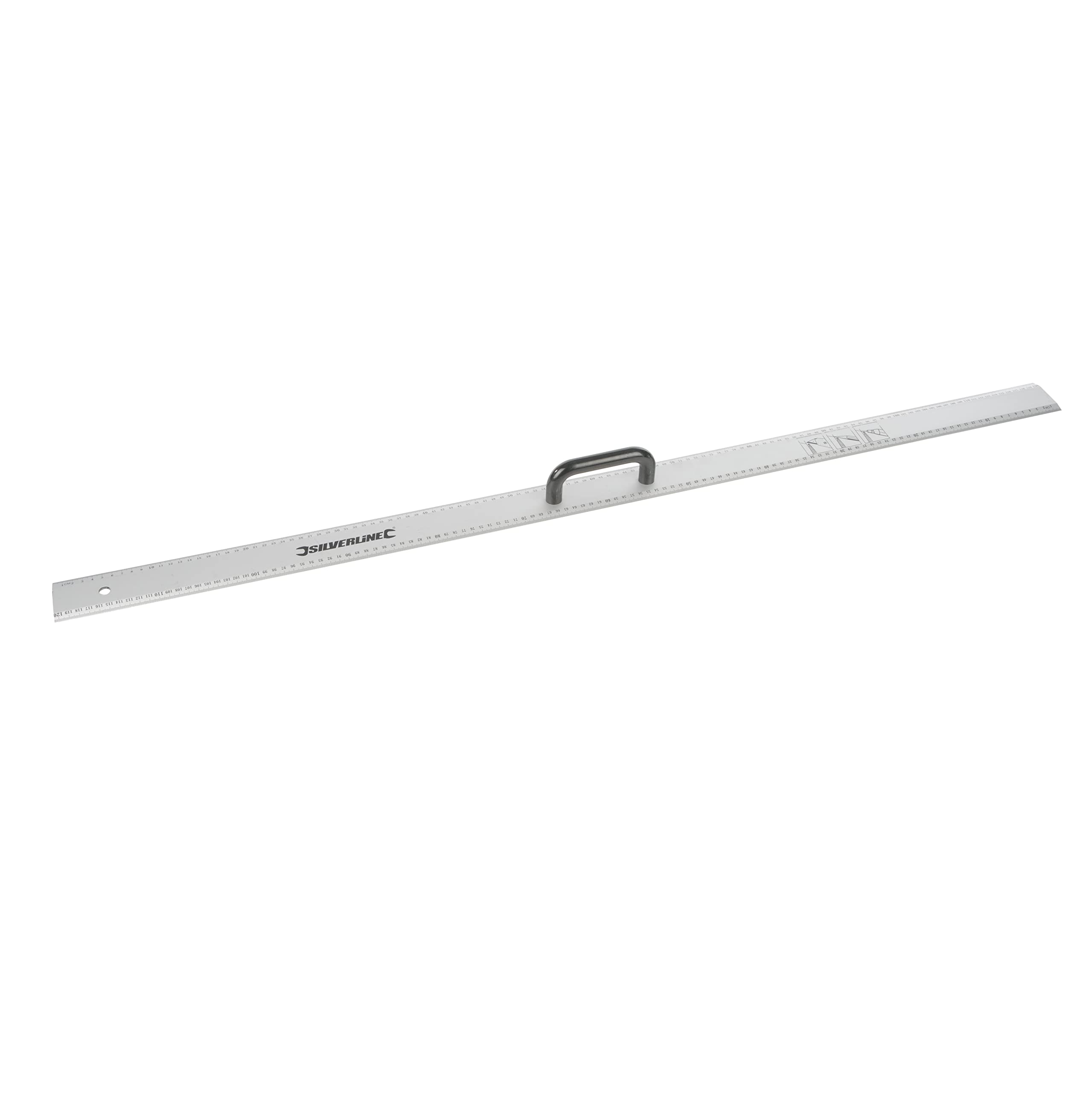 Silverline Aluminium Rule with Handle 1200mm (731210)