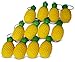 Novel Merk Yellow Pineapple 12-Piece Fruit Keychains for Kids Party Favors & School Carnival Prizes