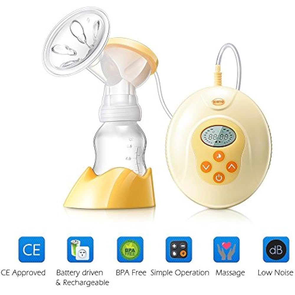 KINYO Electric Breast Pump Portable Breastfeeding Milk With LCD Screen