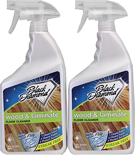 Black Diamond Stoneworks Wood & Laminate Floor Cleaner: For Hardwood, Real, Natural & Engineered Flooring –Biodegradable Safe for Cleaning All Floors (2 Quarts)