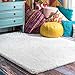 nuLOOM Gynel Contemporary Shag Area Rug, 8x10, Snow White