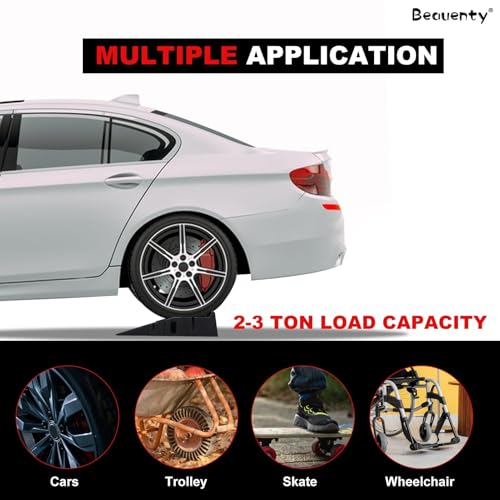XTECH Car Ramps 2 PCS, Universal Drive 3 Ton Lifting Capacity, Portable High Lift Ramps for Vehicle Repair Places, Heavy Duty