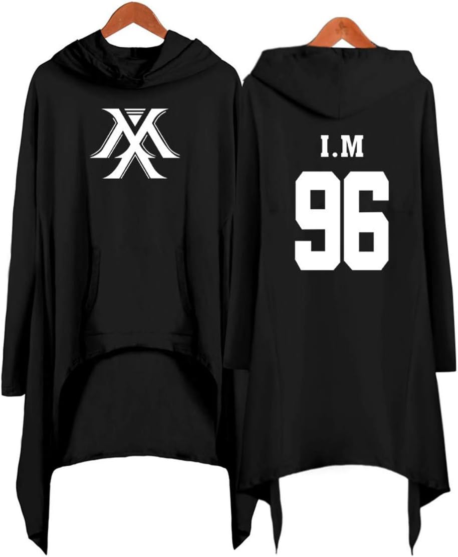 Monsta X Casual Loose Irregular Hem Dress Hoodies Long Sleeve Sweatshirt I.M Joo Heon Kihyun Hyung Won
