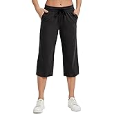 SPECIALMAGIC Women Capri Pants Cotton Yoga Wide Leg Pajama Pants Capris Sweatpants Sports