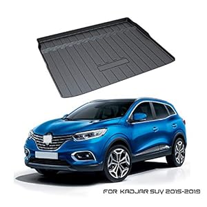 YEE PIN Kofferbakmat voor Renault Kadjar SUV 2015-2019, zijdelingse bescherming TPO materiaal laadruimte beschermmat…