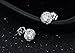 Fashion Jewelry 18k White Gold Plated Cubic Zirconia Studs Huggies Earrings for Women