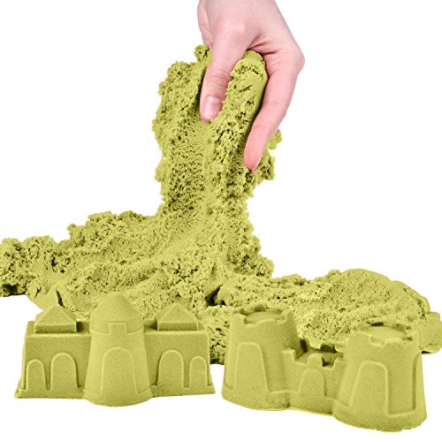Kidsco Play & Craft Sand With Molds – 6 Assorted Colors Castle Molds 1 pack of magic play Moving sand - For Kids Boys, Girls, Beach Fun, Sensory Toy, Gift, Prize, Summer, Outdoor Creative Craft