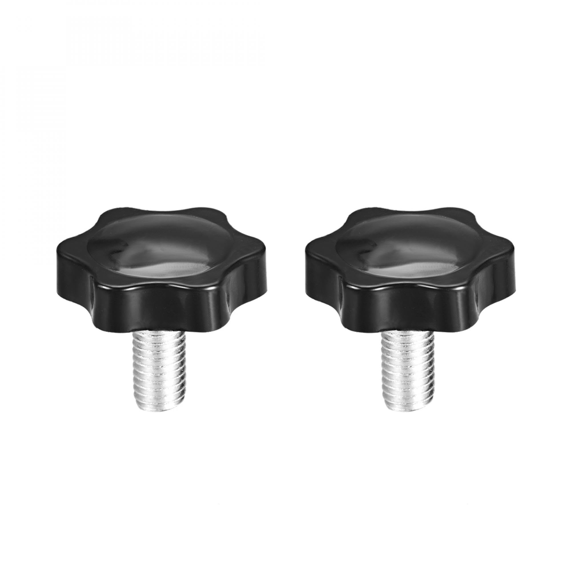 uxcell Clamping Screw Knob, 48mm Dia Plum Hex Shaped Grips Star Knob M10 x 25mm Male Thread, 2pcs
