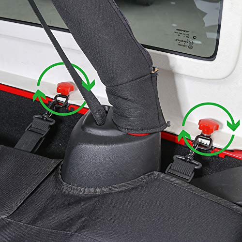 CheroCar Hard Top Quick Removal Fastener Thumb Roof Screws Bolts Tie Down Anchor With Nut Kit for Jeep Wrangler Parts Sports Sahara Rubicon X & Unlimited YJ TJ LJ JK JL 2/4Door 1987-2020 (Red 8PACK) - Thumbnail 4