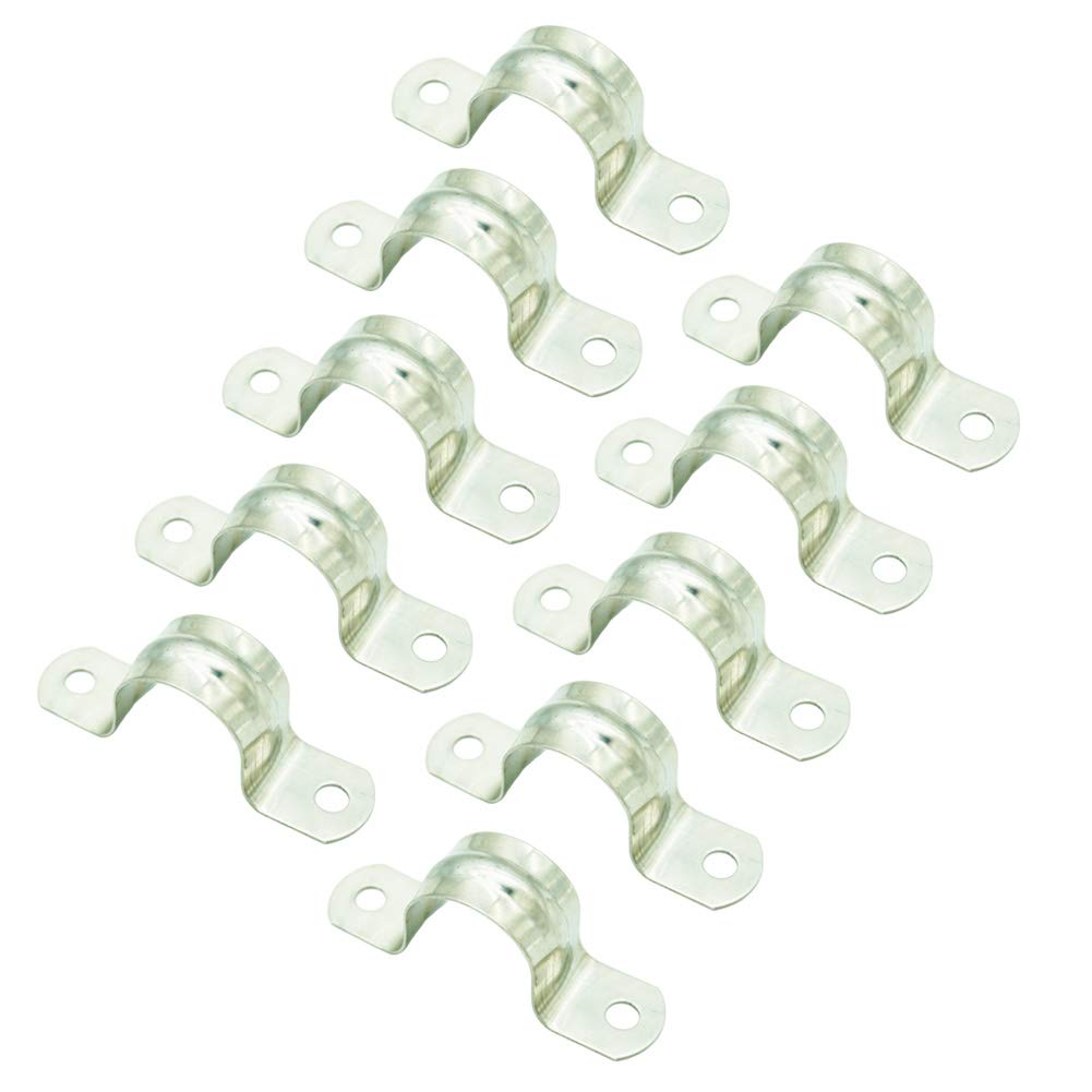 Stainless Steel Pipe Clips,Two Hole Tube Strap Tension Clips U-Tube Clamp,Pipe Clamps for Water Pipe/Gas Pipe/Steel Pipe/Support Accessories (M32)