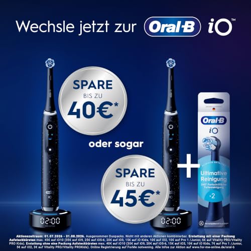 iO Aufsteckbürsten Ultimative Reinigung, Schwarz, 8 Stück