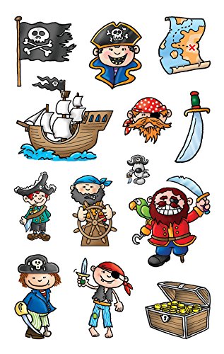 AVERY Zweckform 53197 Kinder Papier-Sticker Piraten 39 Aufkleber (für Jungen, Mitgebsel, Gastgeschenk, Piraten…