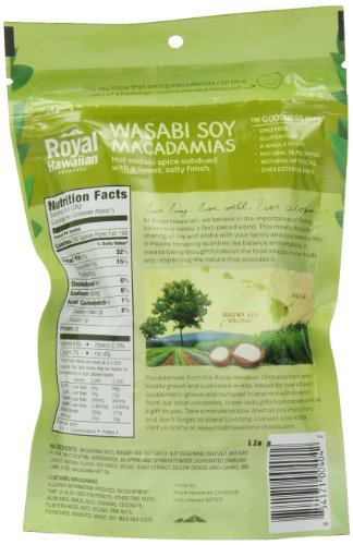 Royal Hawaiian Orchards Macadamias, Wasabi and Soy, 5 Ounce - Thumbnail 3