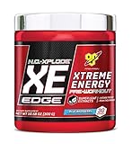 BSN N.O.-Xplode XE Pre-Workout Supplement with Caffeine, Beta-Alanine, and Energy, Flavor: Blue Raz, 30 Servings
