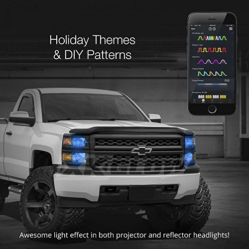 H7 2in1 LED Headlight Bulb Kit - XKchrome Smartphone App-enabled Bluetooth RGB Devil Eye + LED Headlight Conversion