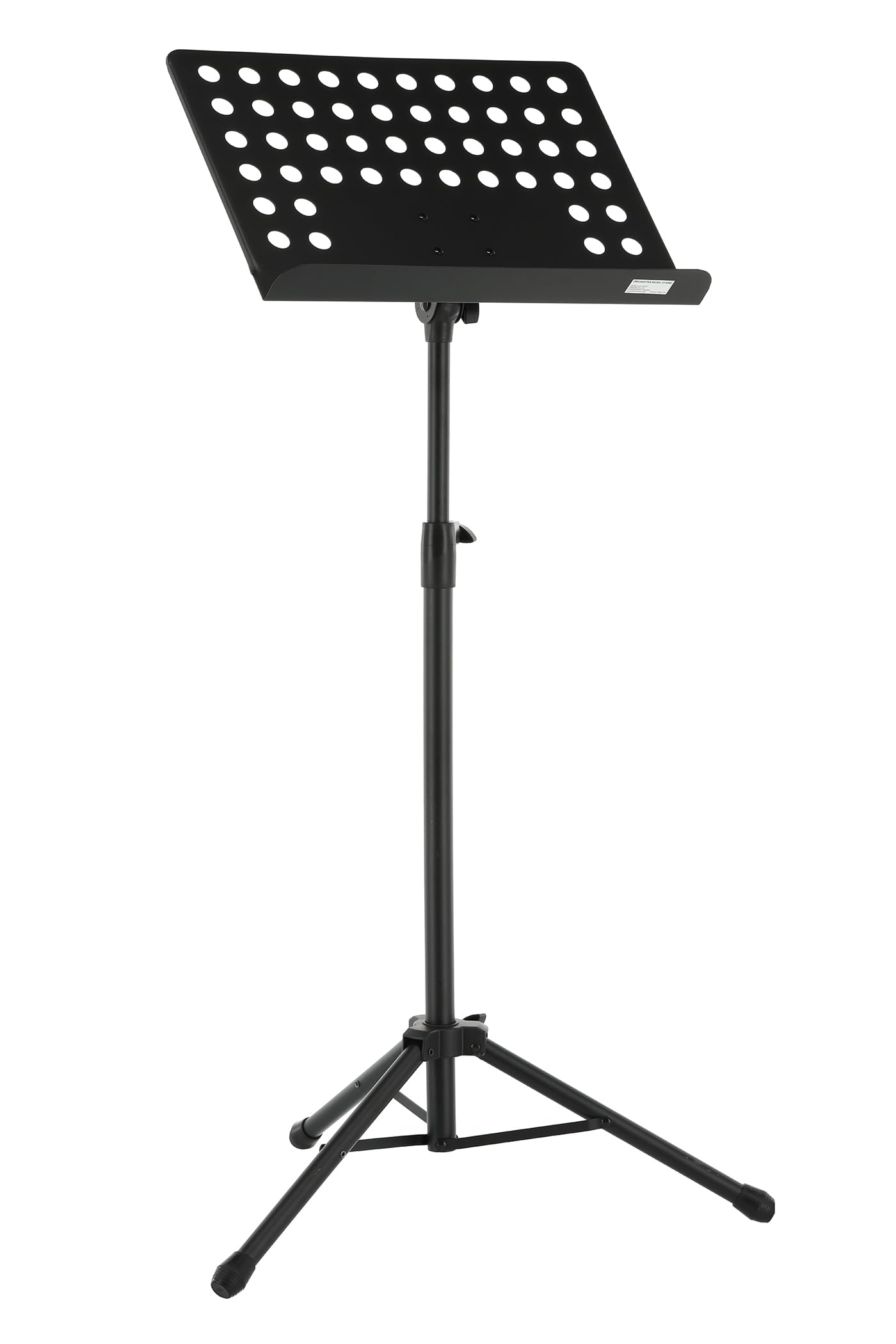 GEWA Orchestra Music Stand - Metal - Foldable - Perforated and Removable Plate - ABS and Prism Joint - Height 67-120 cm - Weight 3.8 kg - Black