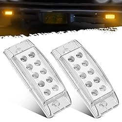Partsam 2Pcs 6 Inch LED Marker Light Rectangle 10