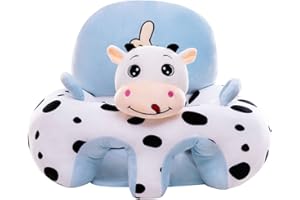 Rehomy Baby Floor Seat Learn to Sit Lounger Cover Cute Plush Baby Learning Sitting Chair Cover for Infants Toddler (Only Cover, No Filling)