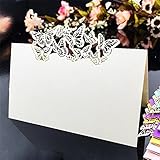 Table Name Place Cards,AmyTalk 50pcs Laser Cut Table Name Place Cards Escort Name Card for Wedding Party Decoration Favor (Butterfly Combo)