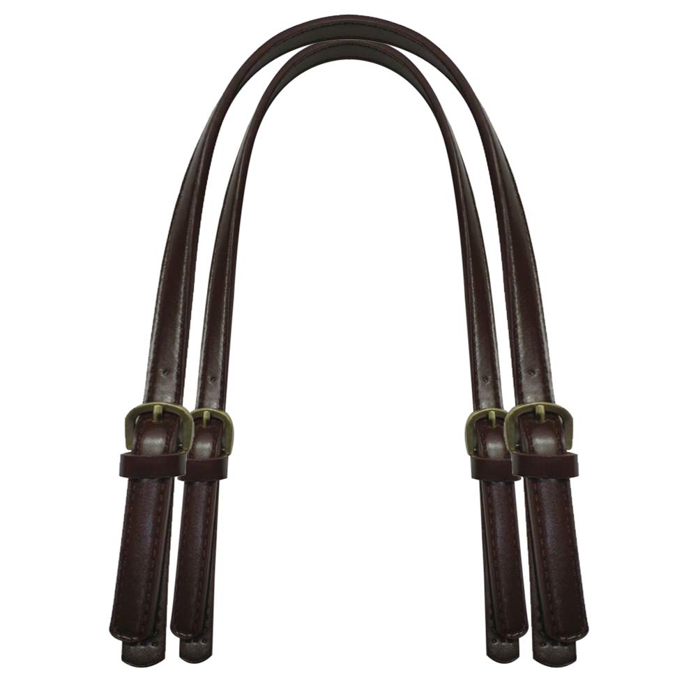 Asudaro set of 2 shoulder straps, bag handle, PU leather bag handles, shoulder straps, handbag, replacement handle, shoulder straps, leather straps, DIY bag accessories, 65–71cm. leather dark brown