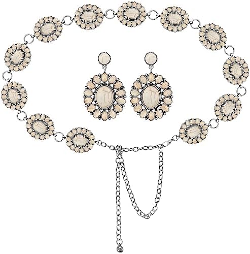Amazon.com: Women Western Metal Oval Concho Belt  display picture 2