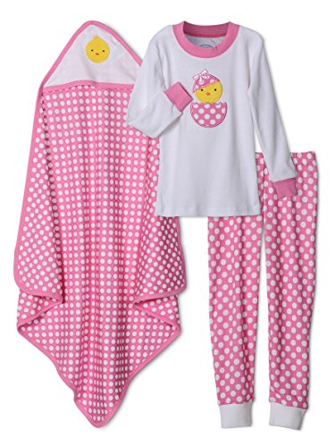 Sara's Print Girls Hatched chick 2-Piece Pajama with Blanket, Size 3T