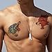 TAFLY Men's Chest Tattoos Wolf Transfer Temporary Tattoo for Men 3 Sheets