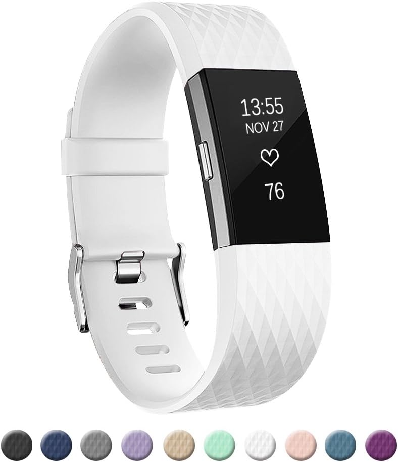 POY Replacement Bands Compatible for Fitbit Charge 2, Classic & Special Edition Adjustable Sport Wristbands