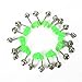 ESHOO 10PCS Fishing Rod Alarm Clip Style Dual Alert Bells