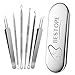 BESTOPE 6pcs Blackhead Remover Extractor Tweezers Tool,Comedone Pimple Extractor Acne Zit Popper Blackhead Removal Tools Kit Treatment for Blemish Risk Free Nose Face Skin