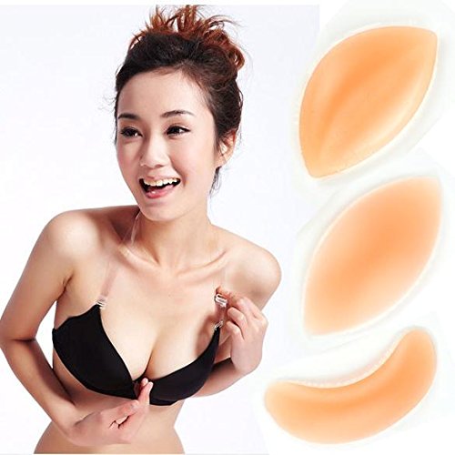 Cindere bra padding inserts original looks silicone bra inserts and enhancers one size fits all women elliptical shaped bra pads Pads & Enhancers