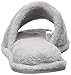Dearfoams Women's Terry Slide Flat, Grey, Large / 9-10 B(M) US