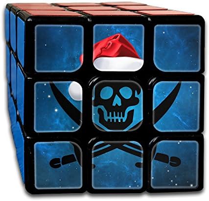 Pirate Santa Skull 3x3 Smooth Speed Magic Rubiks Cube Puzzle Cube Puzzles Toys