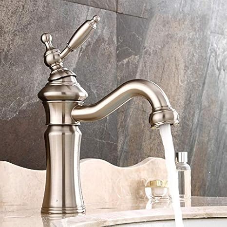 Piezas mecánicas American Retro Cobre Metal Cepillado Baño Grifo de