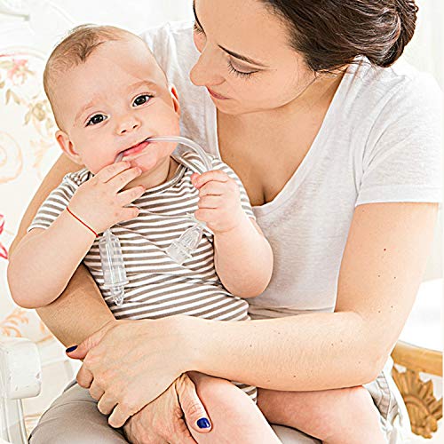 Deyace Baby Nasal Aspirator, Nose Cleaner and Booger Snot Sucker, Anti-Backflow Design, Food Grade Silicone Material, Helps Breathing, Sleeping, Silicone Tubes For Easy Use and clean