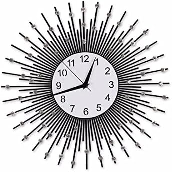 Continental creative clock modern minimalist bedroom living room wall clock stylish creative quartz clock bedroom mute clock Art Clocks mute wall clock20Inch,Huge numbers:5858Cm