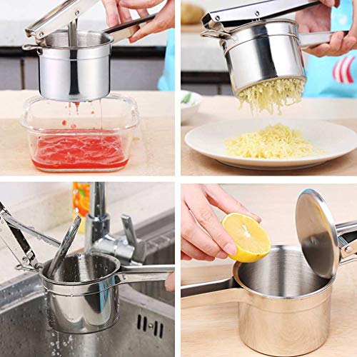 image for Topker Stainless Steel Potato Masher Ricer Puree Garlic Presser Vegeta