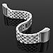 Wearlizer Bling Metal Comptible for with Fitbit Charge 2 Bands for Women Bangle Bracelet Assesories Straps Wrist Band Fit bit Charge hr 2 Dressy Small Large Shine Crystal Silver