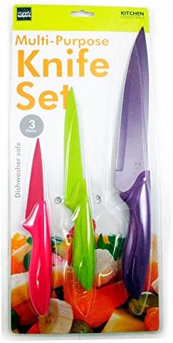 3 Pc Kitchen Knife Set Cutlery Pairing Knives Sharp Blades Stainless Steel New