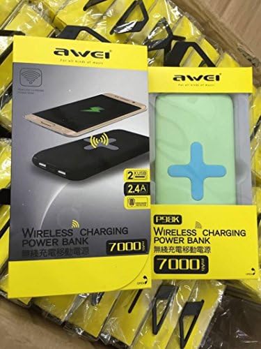 Backup battery charger wireless Awei Wireless Charger Power Bank P98K put the charger immediately.(pink color)