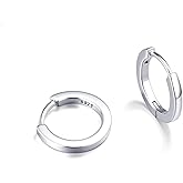 MOODEAR Valentines Day Gifts for Her 925 Sterling Silver Hoop Earrings - Small Huggie Earrings for Women, Hypoallergenic Trendy Cartilage Silver Earrings, Lightweight Jewelry